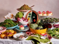 Serax Feast djup tallrik, 2 st, gul - svart