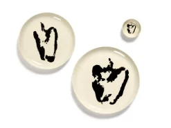 Serax Feast fat, 7,5 cm, 8 st, vit - svart