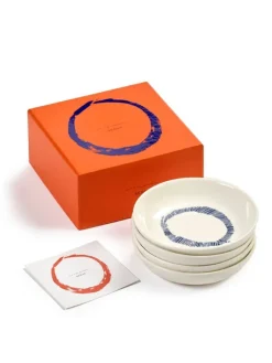 Serax Feast tallrik, 11,5 cm, 4 st, vit - blå