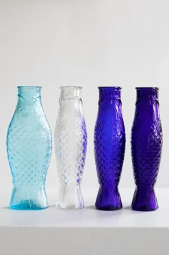 Serax Fish & Fish flaska, koboltblå