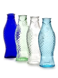 Serax Fish & Fish flaska, blå