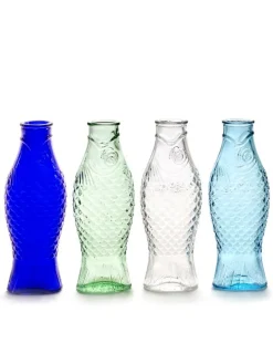 Serax Fish & Fish flaska, blå