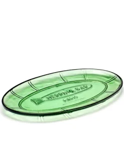 Serax Fish & Fish serveringsfat, ovalt, 31 x 17 cm, grönt