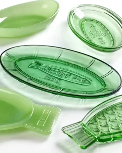 Serax Fish & Fish serveringsfat, ovalt, 31 x 17 cm, grönt