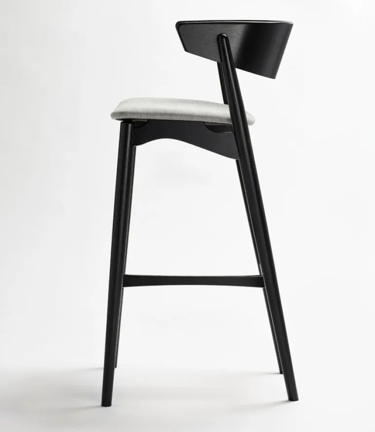 Sibast No 7 barstol 75 cm, svart - grå Remix 123