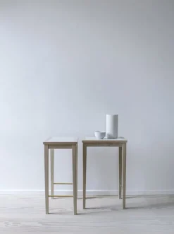 Sibast No 1 sidobord, 35 x 25 cm, såpad ek - vit marmor