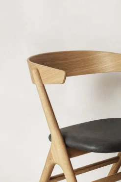 Sibast No 9 stol, oljad ek - antracitläder