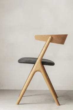 Sibast No 9 stol, oljad ek - antracitläder