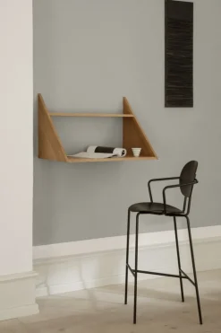 Sibast Piet Hein barstol med armstöd, 75 cm, svart - oljad ek