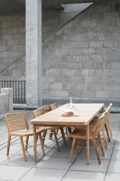 Sibast RIB matstol, teak - rostfritt stål