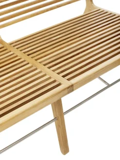 Sibast RIB soffa, teak - rostfritt stål
