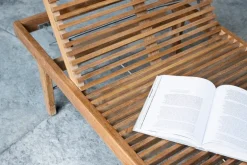 Sibast RIB solsäng/dagbädd, teak - rostfritt stål