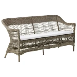 Sika-Design Charlot 3-sits soffa, antikgrå - vit