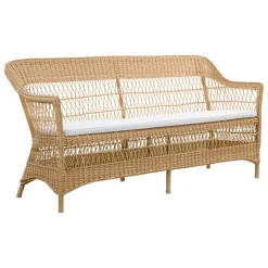 Sika-Design Charlot 3-sits soffa, naturlig - vit