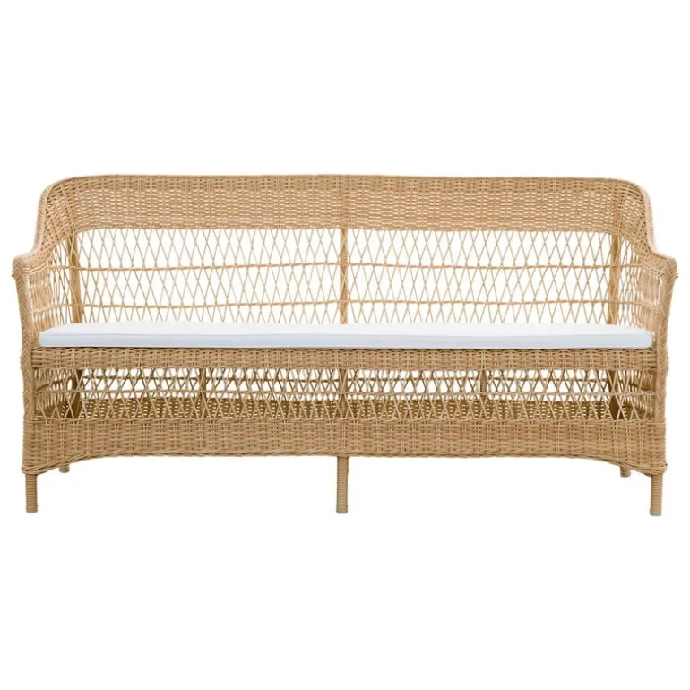 Sika-Design Charlot 3-sits soffa, naturlig - vit