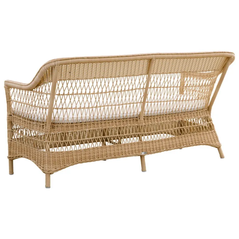 Sika-Design Charlot 3-sits soffa, naturlig - vit