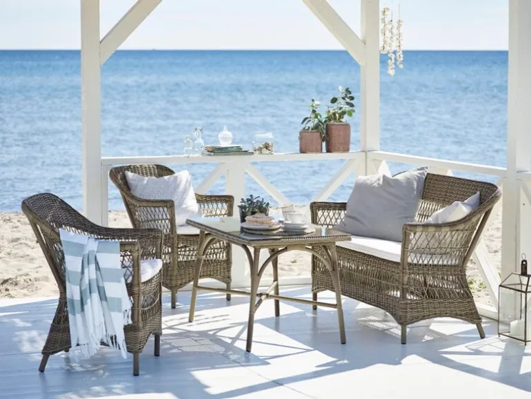 Sika-Design Charlot 2-sits soffa, antikgrå - vit