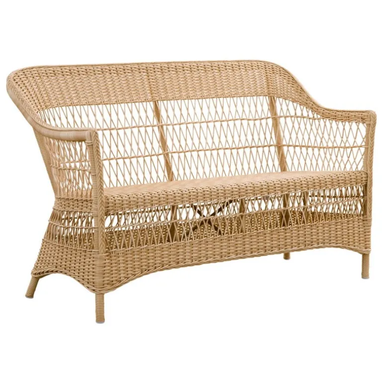 Sika-Design Charlot 2-sits soffa, naturlig - vit