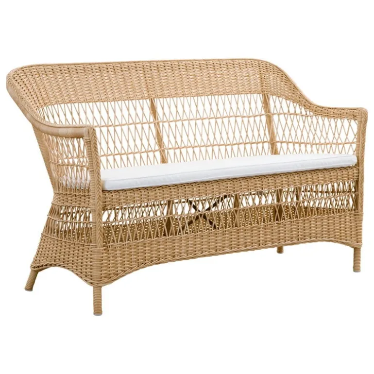 Sika-Design Charlot 2-sits soffa, naturlig - vit