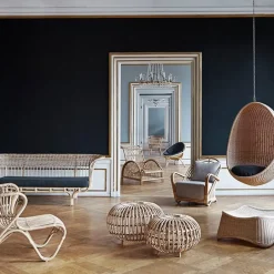 Sika-Design Franco Albini fotpall, liten, naturlig rotting