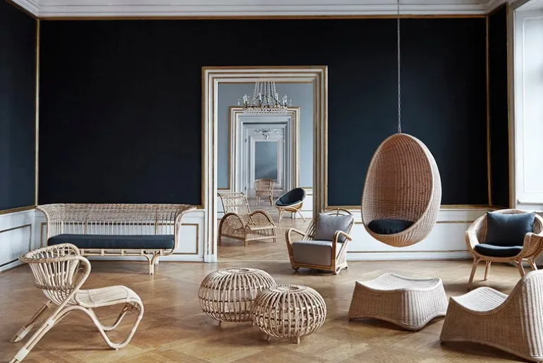 Sika-Design Franco Albini Exterior stor fotpall, naturell