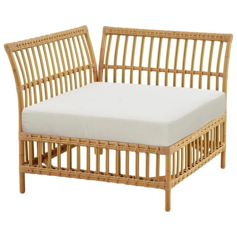 Sika-Design Maggie Exterior hörnmodul för soffa, naturell - vit kudde