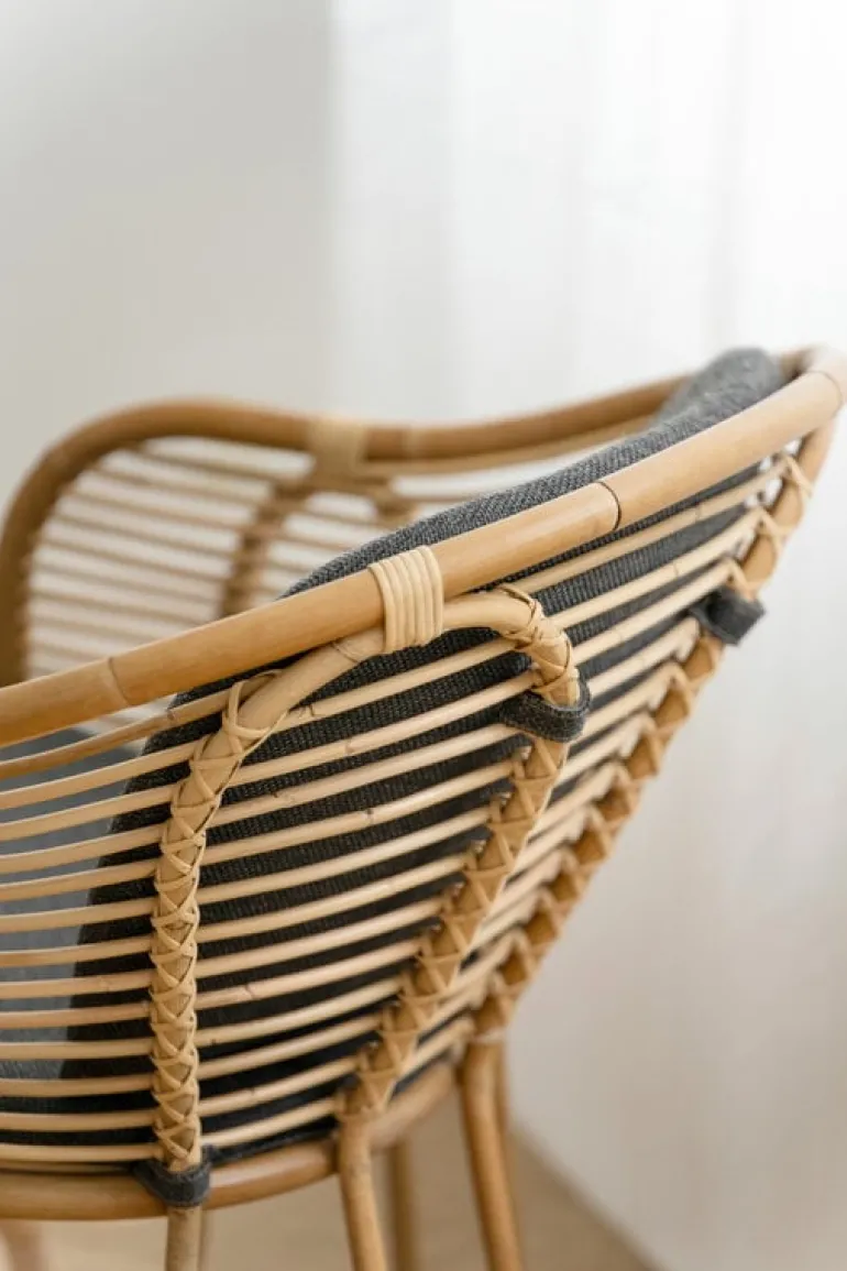 Sika-Design Swing fåtölj, naturlig rotting - mörkgrå