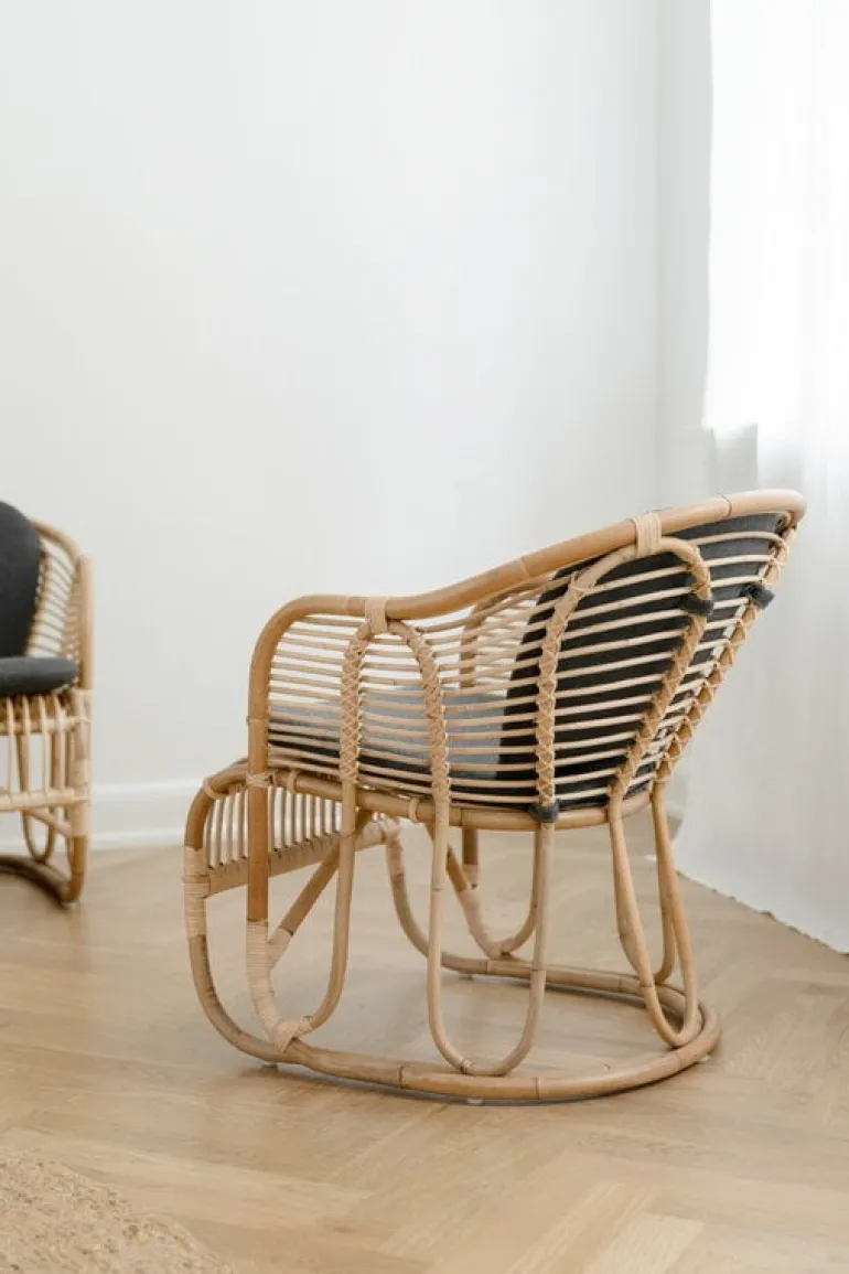 Sika-Design Swing fåtölj, naturlig rotting - mörkgrå