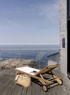 Skagerak Columbus solsäng, teak - svart