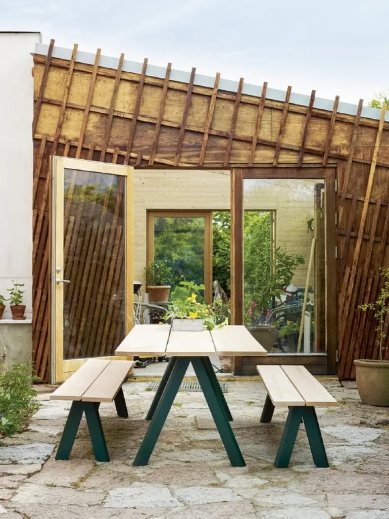 Skagerak Overlap bänk, grön bas