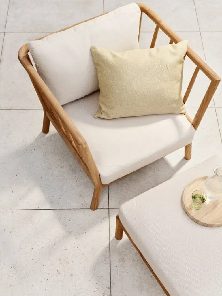 Skagerak Tradition fåtölj, teak - ljus sand