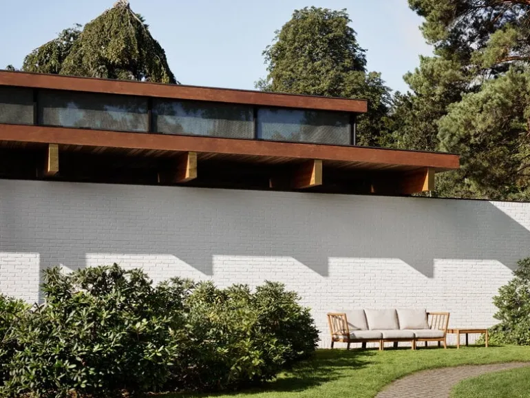 Skagerak Tradition loungebord, hög, teak