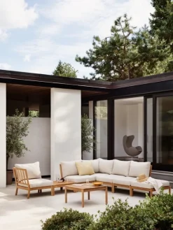 Skagerak Tradition ändmodul, teak - ljus sand