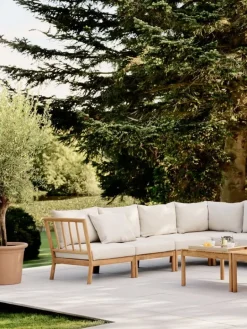 Skagerak Tradition ändmodul, teak - ljus sand