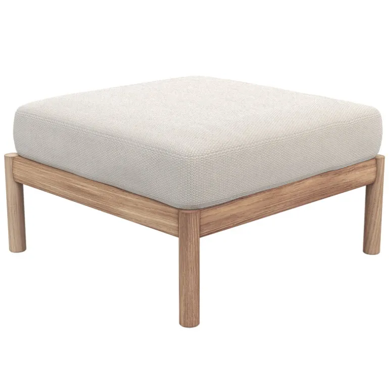 Skagerak Tradition sittpuff/fotpall, teak - ljus sand