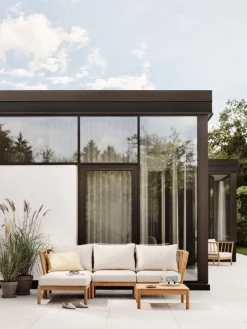 Skagerak Tradition sittpuff/fotpall, teak - ljus sand