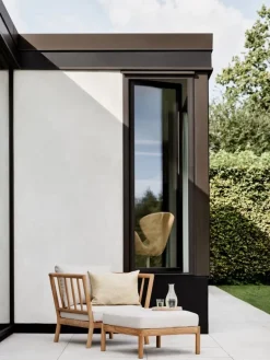 Skagerak Tradition sittpuff/fotpall, teak - ljus sand