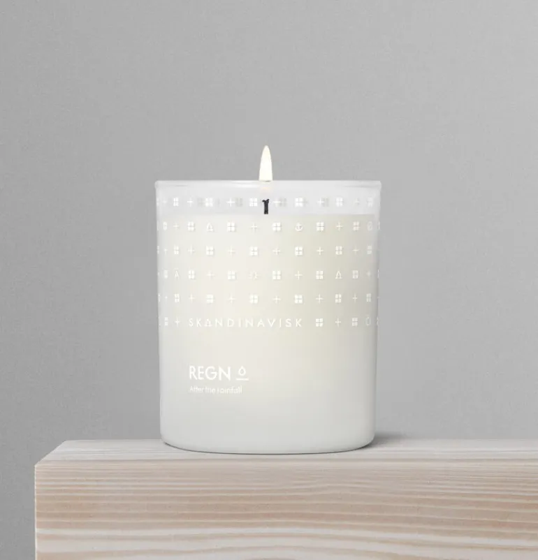 Skandinavisk Doftljus med lock, REGN, stort