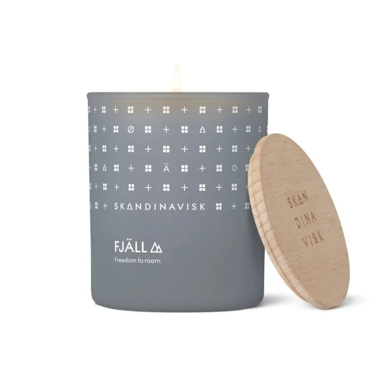 Skandinavisk FJÄLL stort doftljus med lock