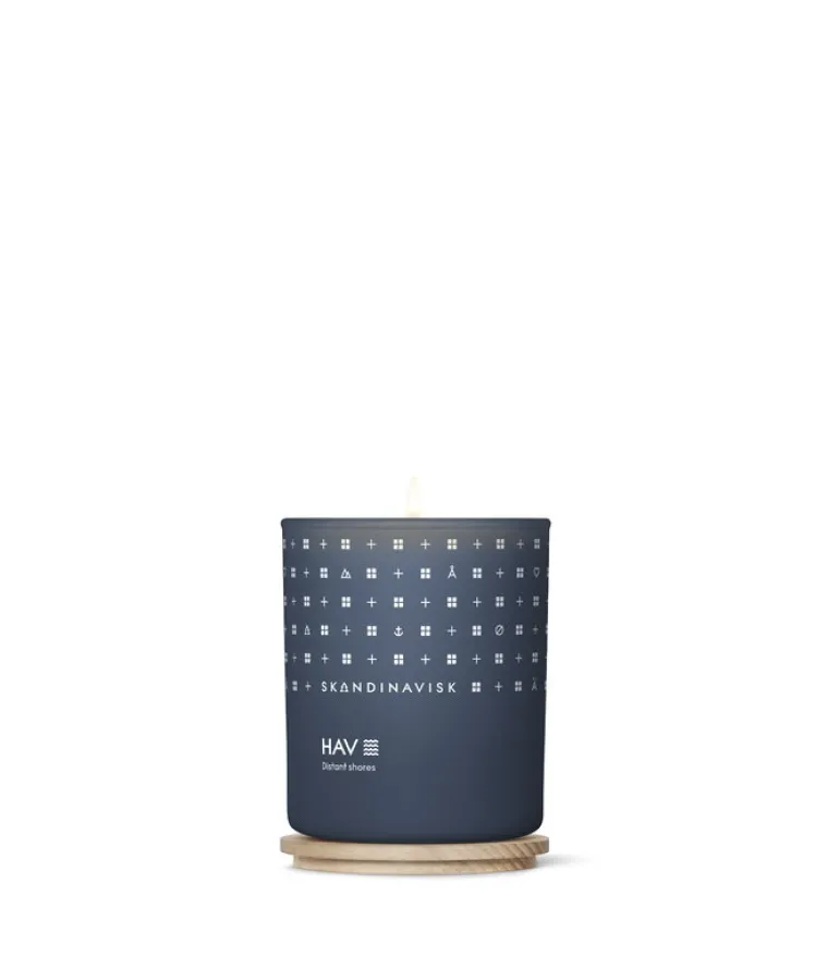 Skandinavisk HAV doftljus med lock, stort