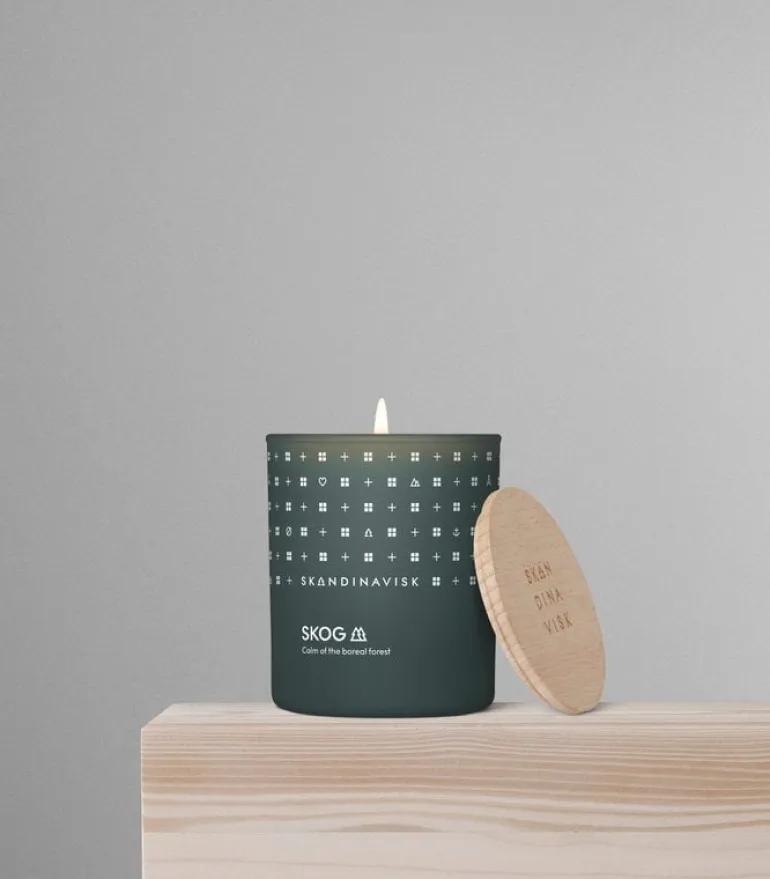 Skandinavisk SKOG doftljus med lock, stort