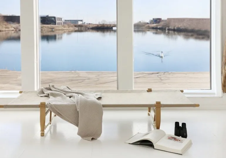 Skovshoved Møbelfabrik OGK dagbädd, ek - linne