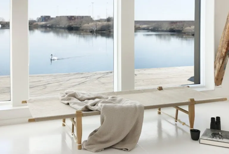 Skovshoved Møbelfabrik OGK dagbädd, ek - linne