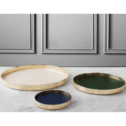 Skultuna Karui bricka, mörkgrönt läder