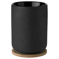 Stelton Theo termosmugg med fat, 0,25 l, svart