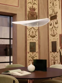 Stilnovo Diphy pendellampa, 76 cm, DALI, vit