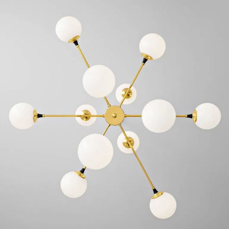 Stilnovo Galassia 12 pendel, guld - vit
