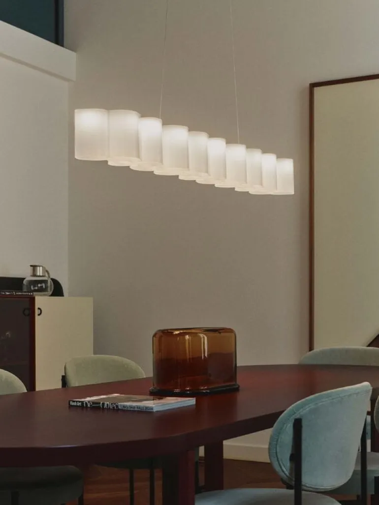 Stilnovo Honey pendel, 139 cm, vit