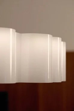 Stilnovo Honey pendellampa, rund, 86 cm, vit