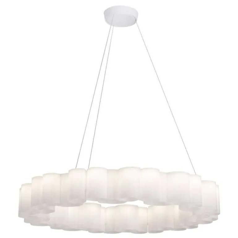 Stilnovo Honey pendellampa, rund, 110 cm, vit